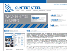 Tablet Screenshot of guntertsteel.com